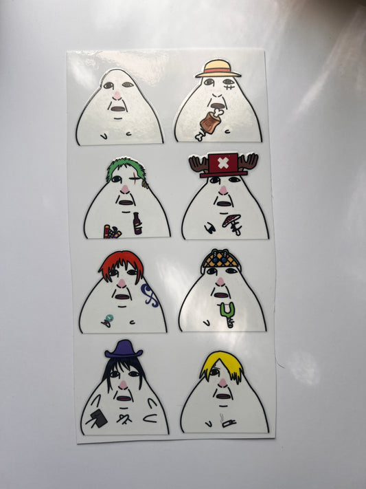 Straw hat sticker sheet